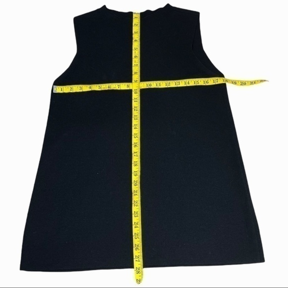 Eileen Fisher black sleeveless tunic size Small - Picture 4 of 7